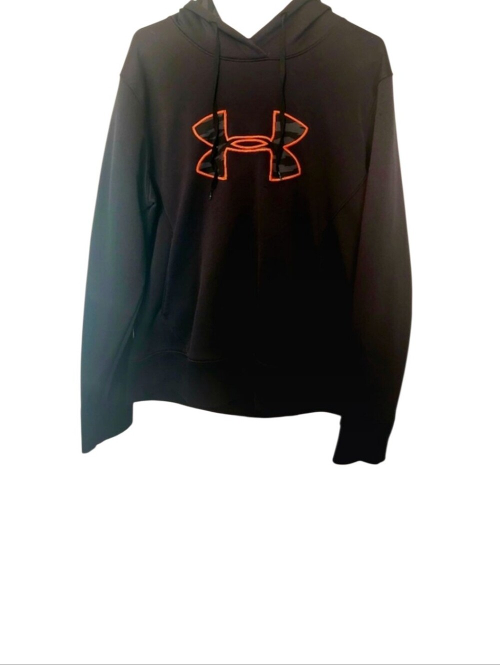 Under Armour Black Hoodie with Orange Logo